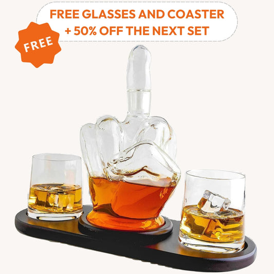 Unique Middle Finger Novelty Whisky Decanter