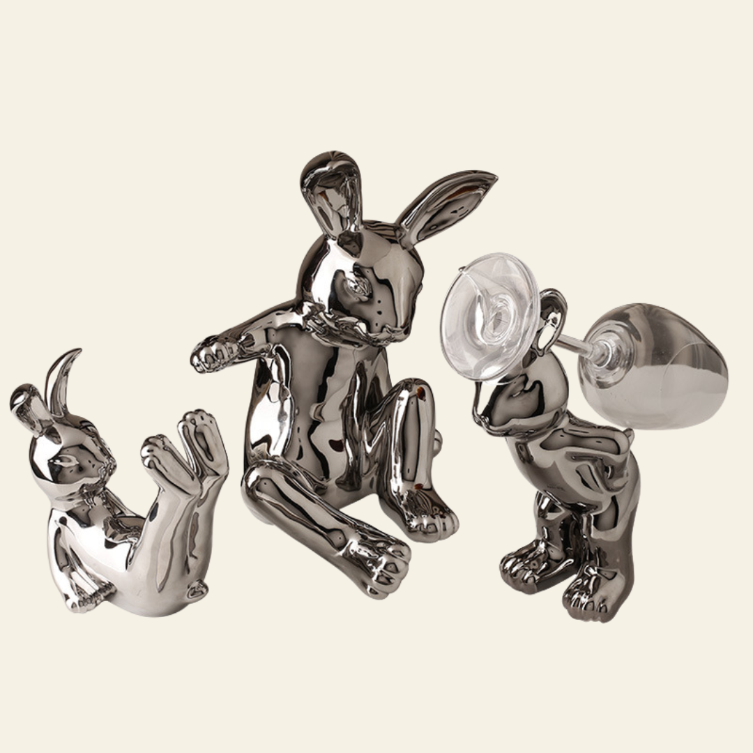 VinoGuard Bunny Wine Rack Set