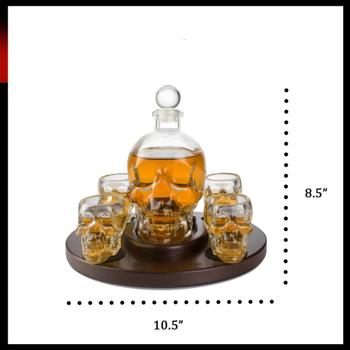 Skull Whiskey Decanter Set