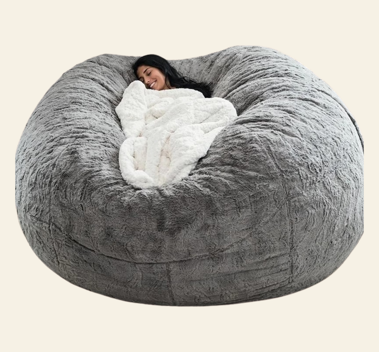 CozyNest Oversized Plush Bean Bag Chair with Filler - 5ft