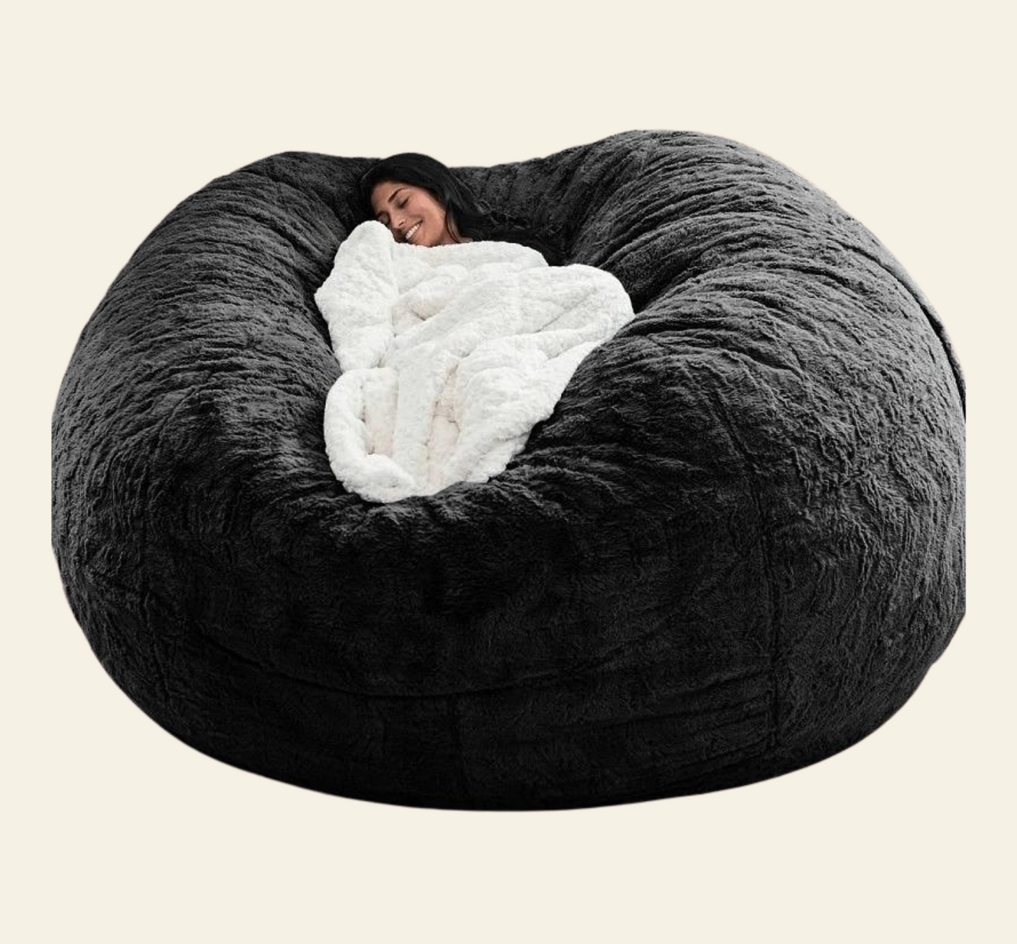 CozyNest Oversized Plush Bean Bag Chair with Filler - 5ft