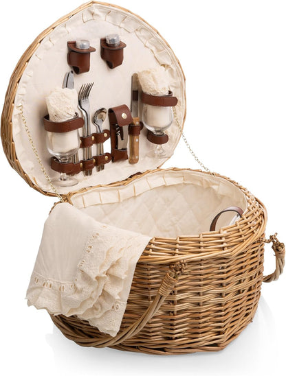 Heart Picnic Woven Basket