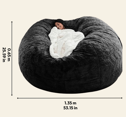 CozyNest Oversized Plush Bean Bag Chair with Filler - 5ft