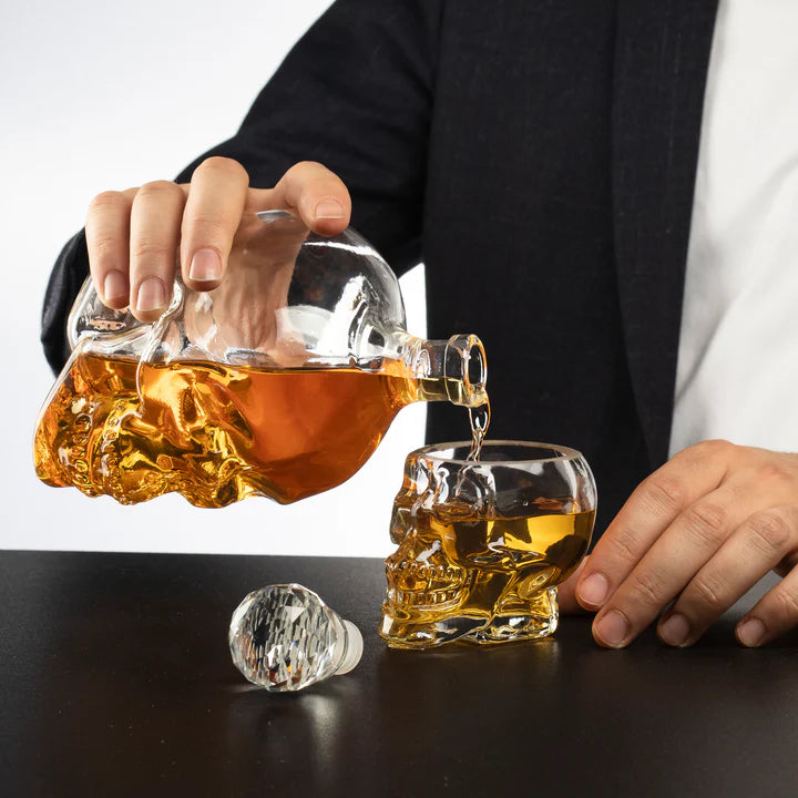 Skull Whiskey Decanter Set