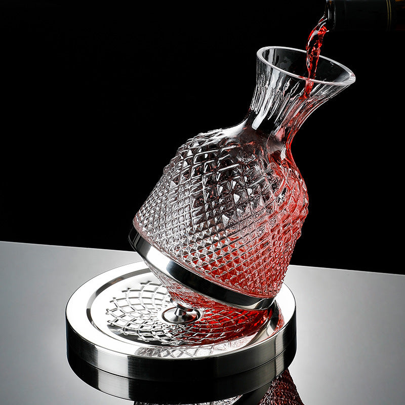 Exquisite Rotating Crystal Wine Decanter