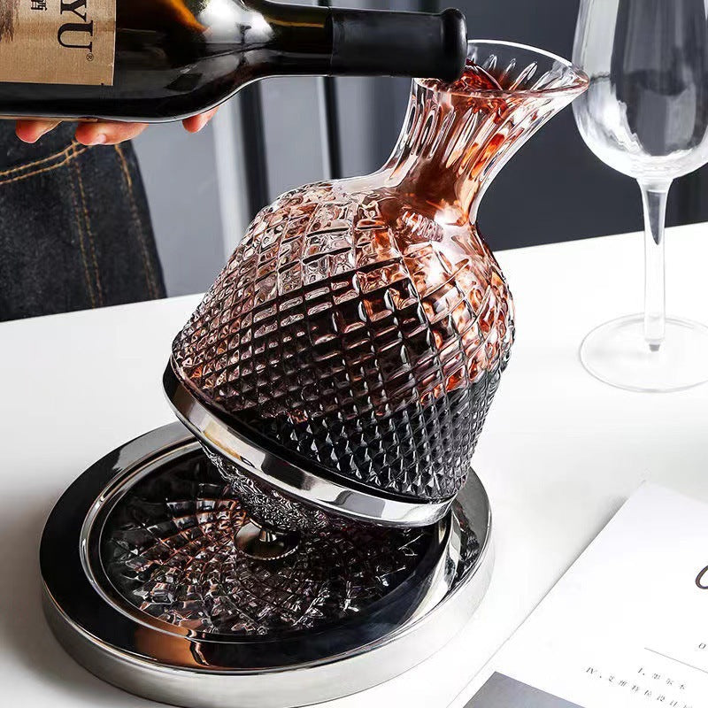 Exquisite Rotating Crystal Wine Decanter