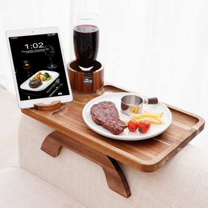 SofahMate Wooden Couch Cup Holder Tray